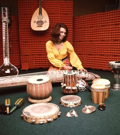 Andrea, 1970 im Tonstudio in Hamburg-Rissen
